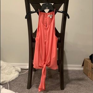 High Neck Tie Front Halter